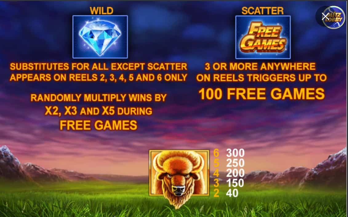 Скриншот слота Buffalo Blitz от Playtech