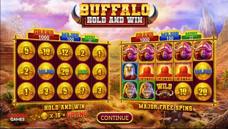 Скриншот слота Buffalo Hold and Win от Booming Games