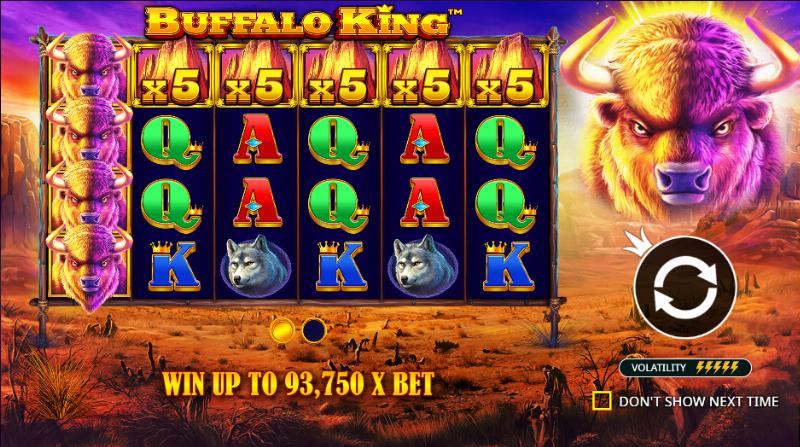 Скриншот слота Buffalo King от Booming Games