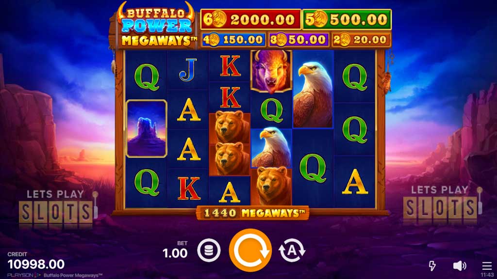 Скриншот слота Buffalo Power: Megaways от Playson