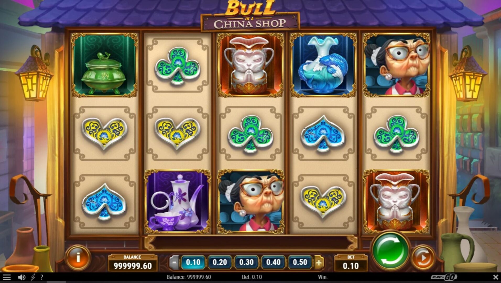 Скриншот слота Bull in a China Shop от Play'n GO