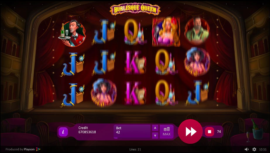 Скриншот слота Burlesque Queen