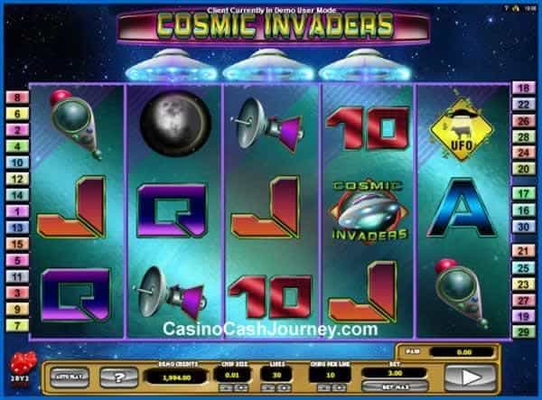 Скриншот слота Cosmic Invaders от 2By2 Gaming