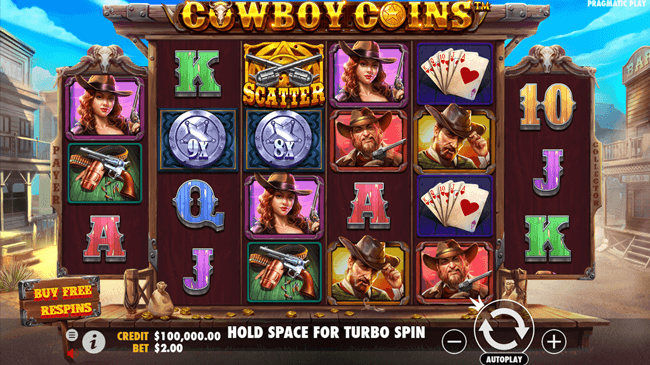 Скриншот слота Cowboy Coins от SmartSoft