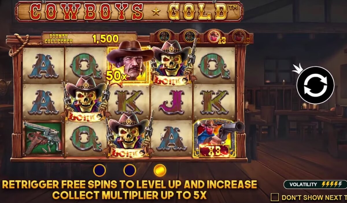 Скриншот слота Cowboys Gold от Pragmatic Play