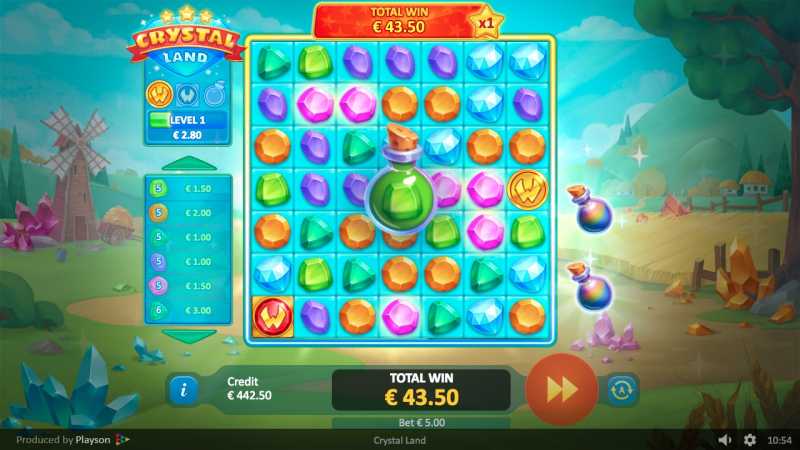 Скриншот слота Crystal Land от Quickspin