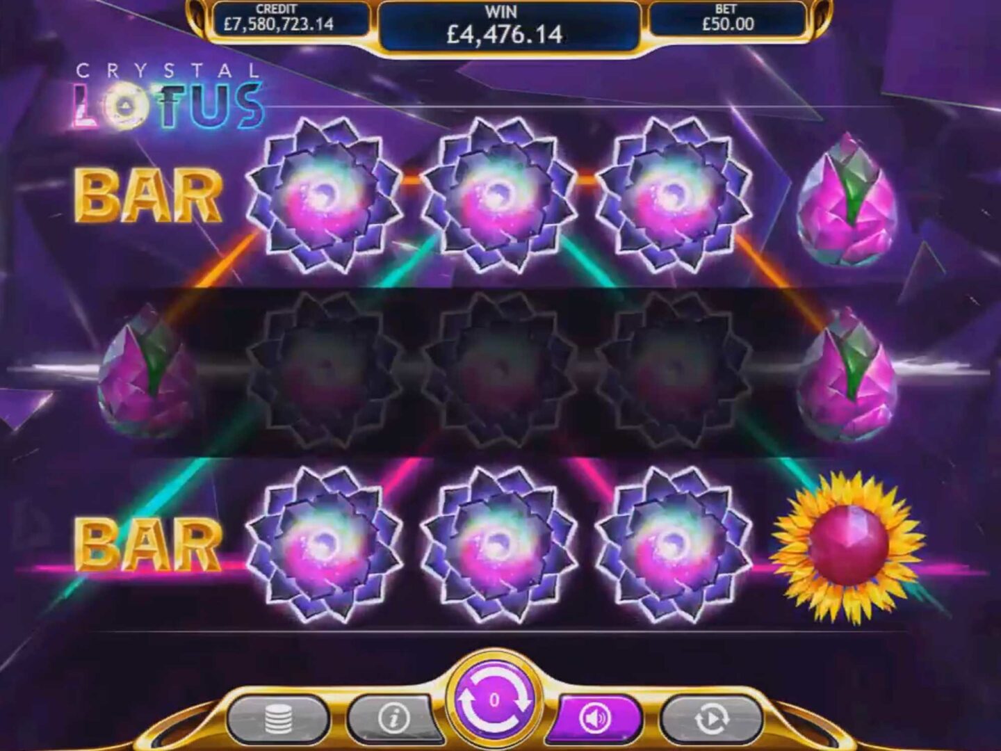 Скриншот слота Crystal Lotus от Quickspin