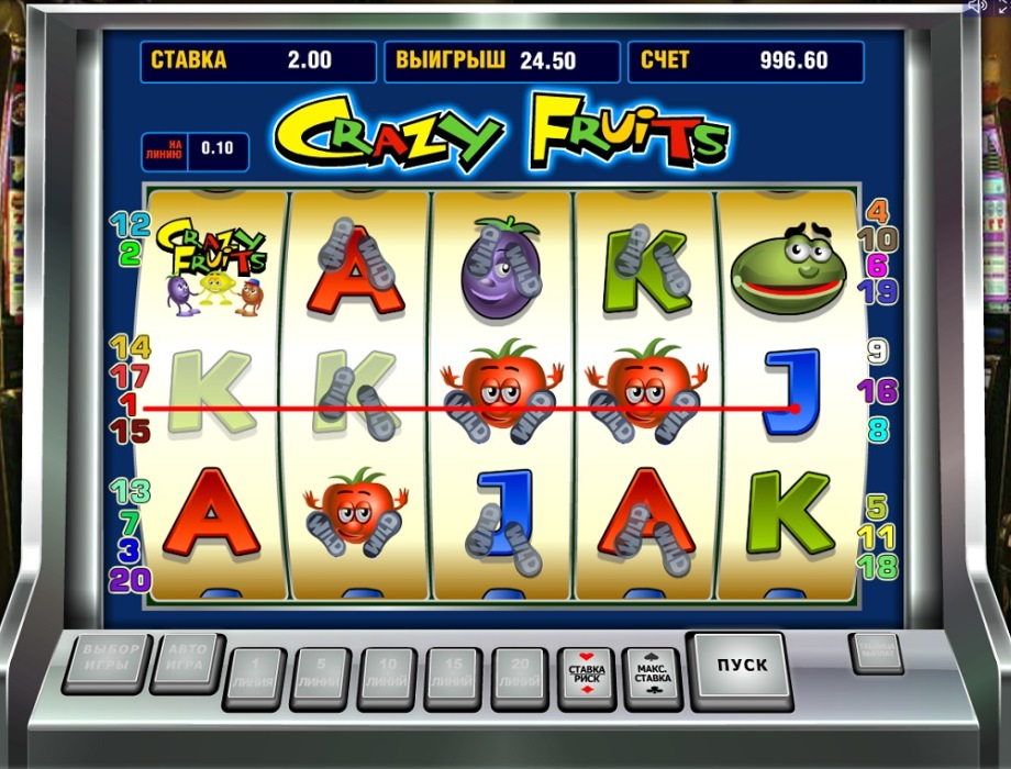 Скриншот слота Crystal Fruits от Dragoon Soft