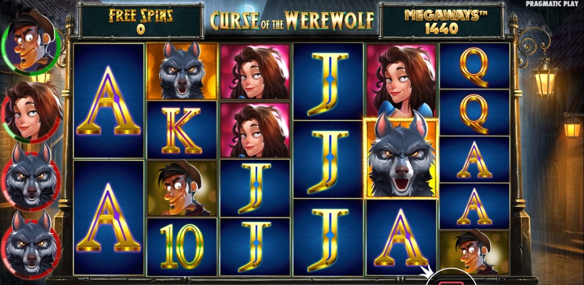 Скриншот слота Curse of the Werewolf Megaways от Pragmatic Play