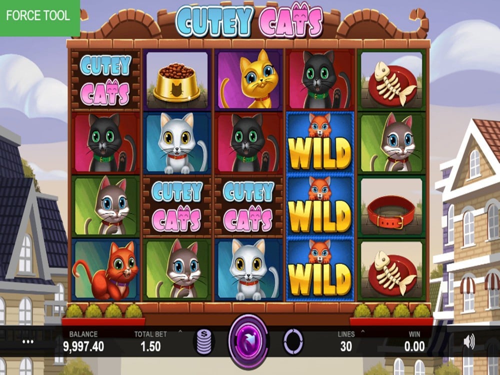 Скриншот слота Cutey Cats от Endorphina