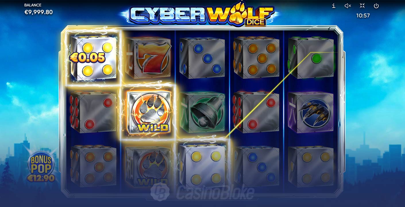 Скриншот слота Cyber Wolf Dice от Endorphina
