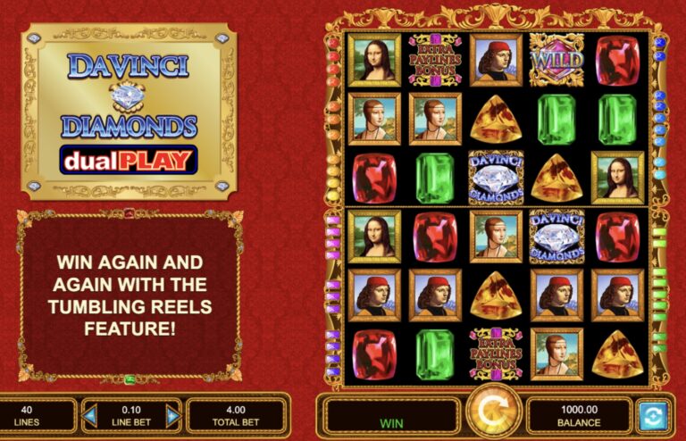 Скриншот слота Da Vinci Diamonds Dual Play от IGT