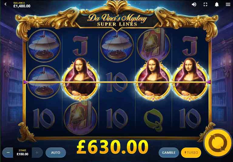 Скриншот слота Da Vinci’s Mystery от Red Tiger Gaming