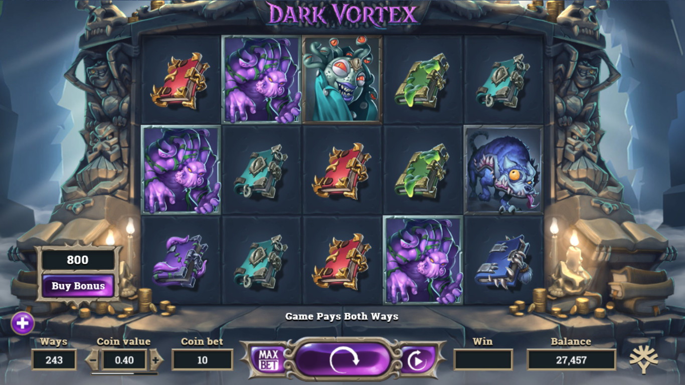 Скриншот слота Dark Vortex от Yggdrasil Gaming