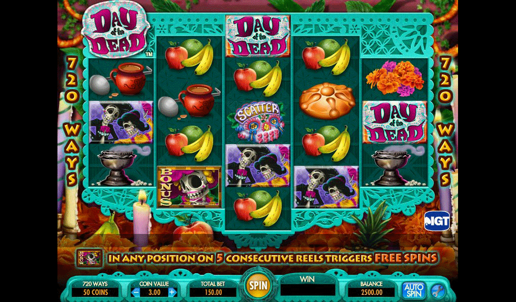 Скриншот слота Day of the Dead от IGT
