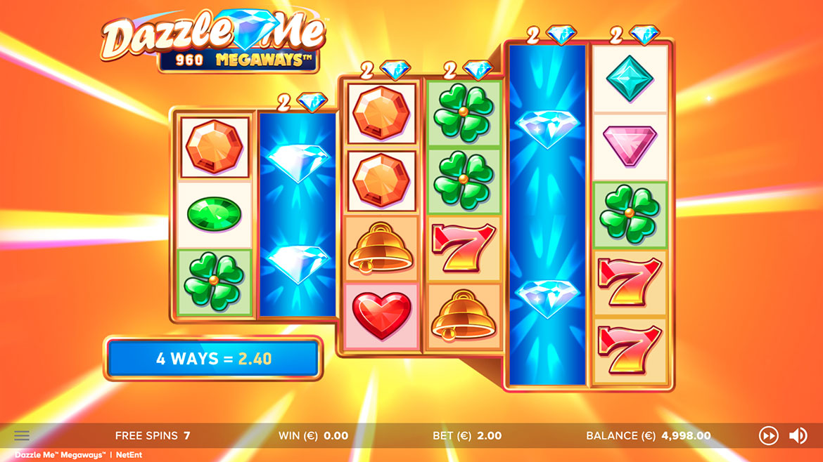 Скриншот слота Dazzle Me MegaWays от NetEnt