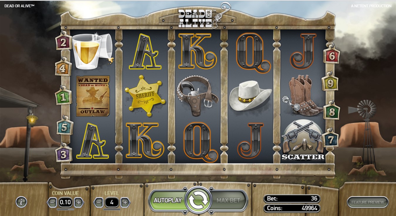 Скриншот слота Dead or Alive от NetEnt