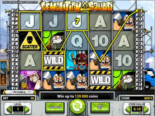 Скриншот слота Demolition Squad от NetEnt