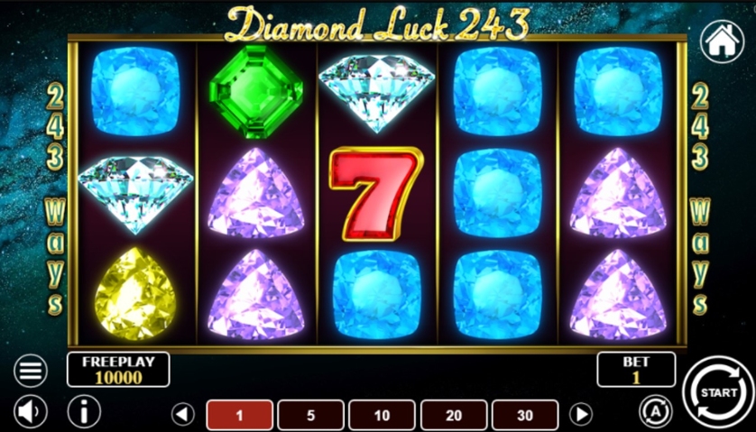 Скриншот слота Diamond Luck 243 — игровой автомат от 1Spin4Win