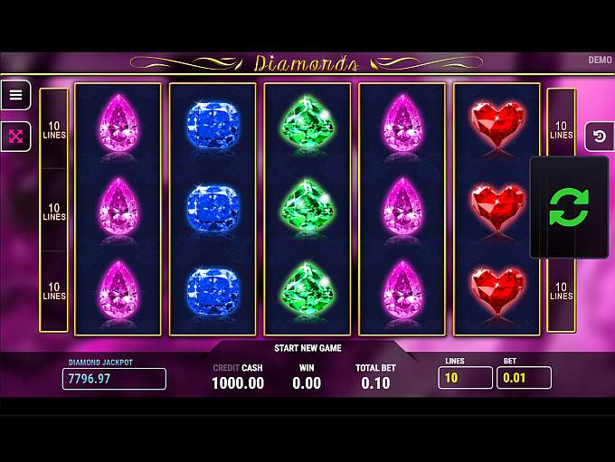 Скриншот слота Diamonds от Jelly
