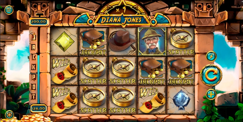 Скриншот слота Diana Jones от Mobilots