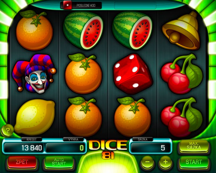 Скриншот слота Dice 81 от Apollo Games