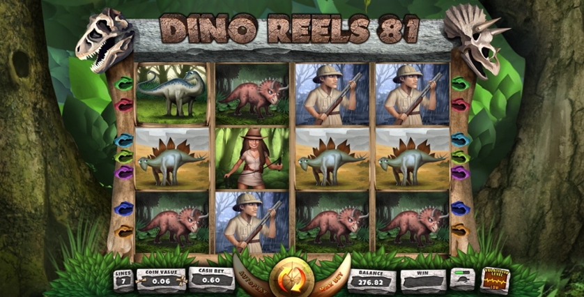 Скриншот слота Dino Reels 81 от Wazdan