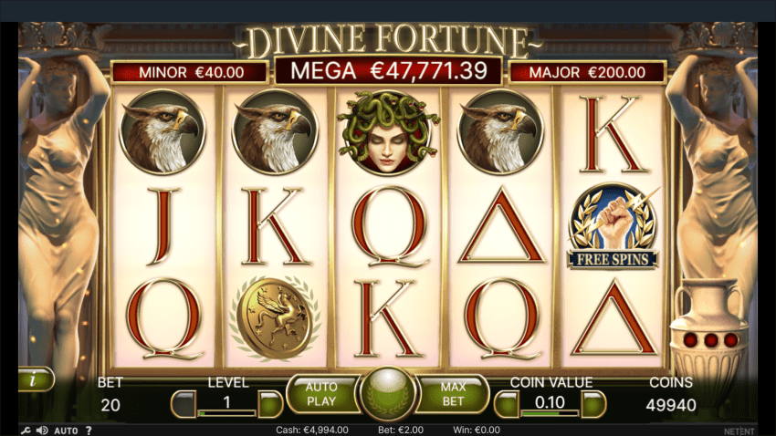 Скриншот слота Divine Fortune от NetEnt