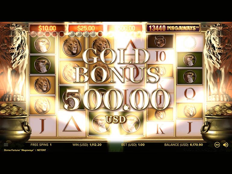 Скриншот слота Divine Fortune MegaWays от NetEnt