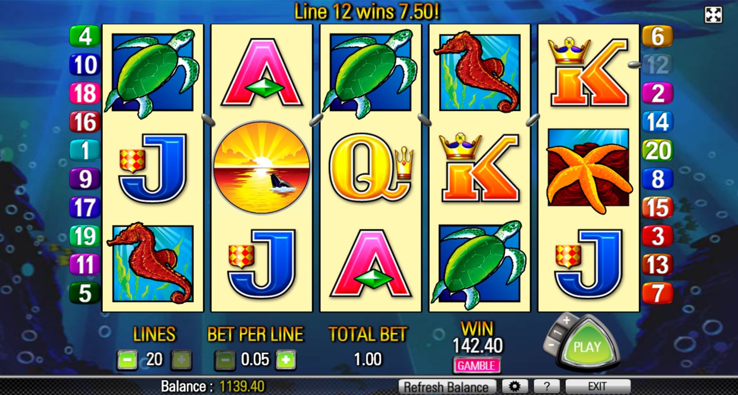 Скриншот слота Dolphin от Playstar
