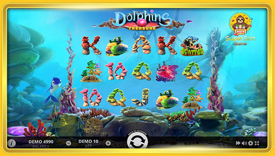 Скриншот слота Dolphins Treasure от Aristocrat