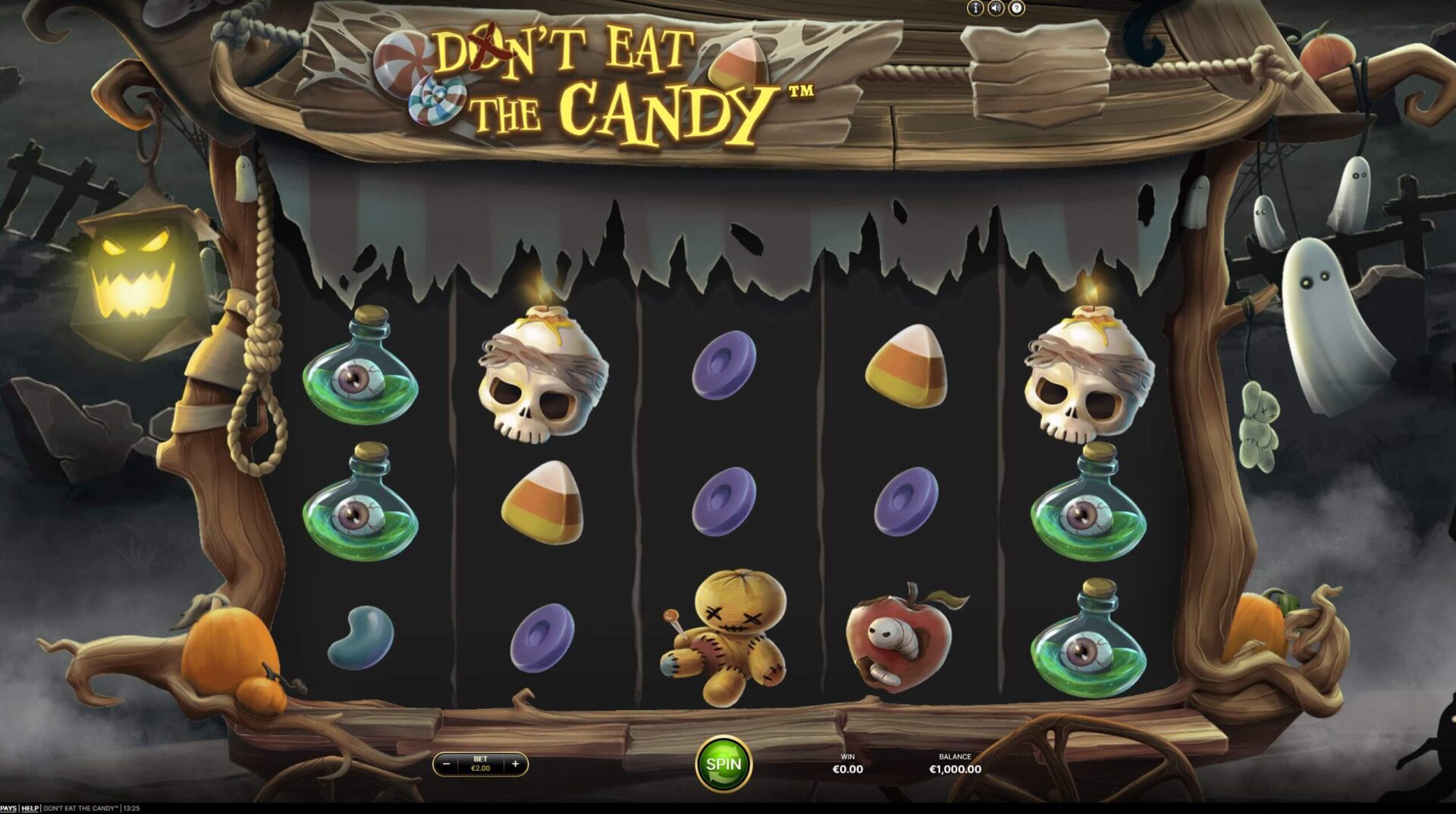 Скриншот слота Обзор игрового автомата Don’t Eat the Candy от NetEnt