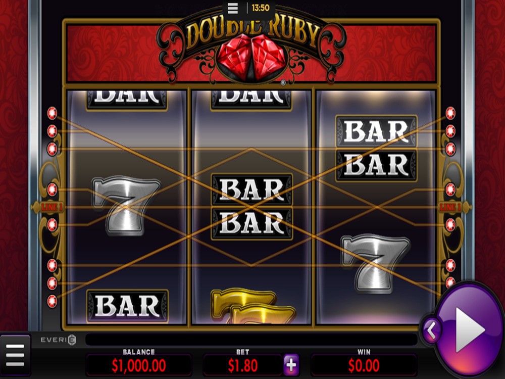 Скриншот слота Double Ruby от Everi