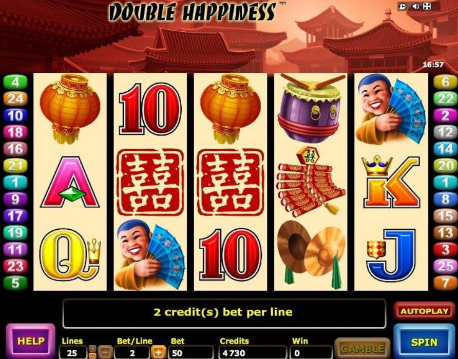 Скриншот слота Double Happiness от Aristocrat