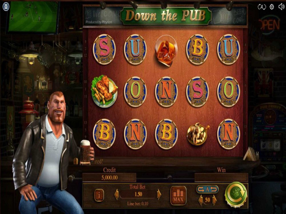 Скриншот слота Down the Pub от Playson