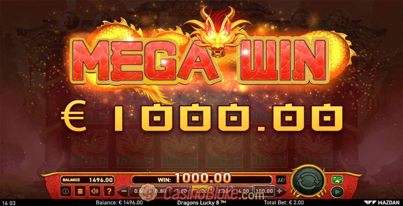Скриншот слота Dragons Lucky 8 от Wazdan