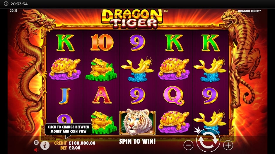 Скриншот слота Dragon X Tiger от Pragmatic Play