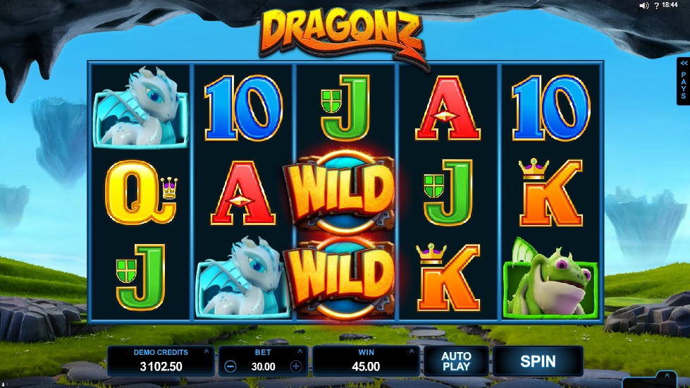 Скриншот слота Dragonz от Microgaming