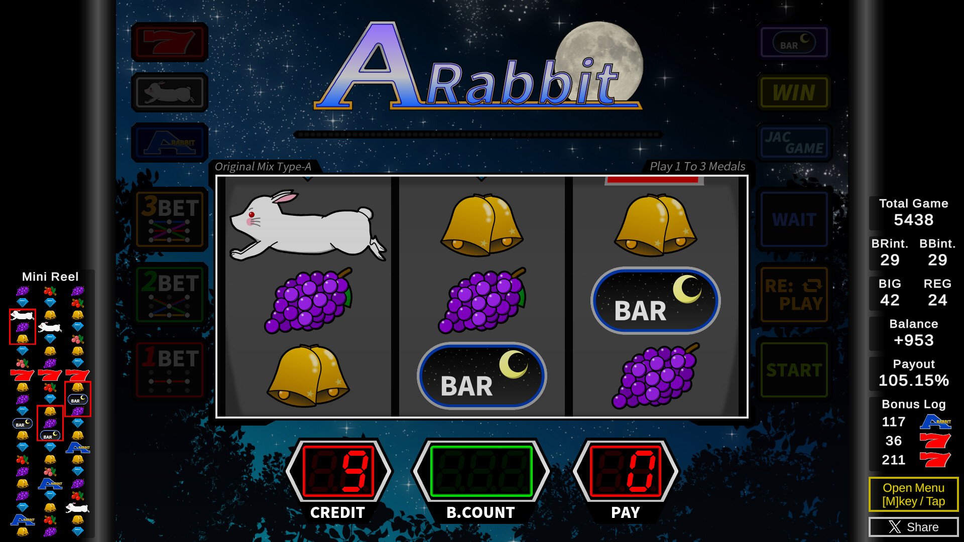 Скриншот слота Drunk Rabbit от 5MEN
