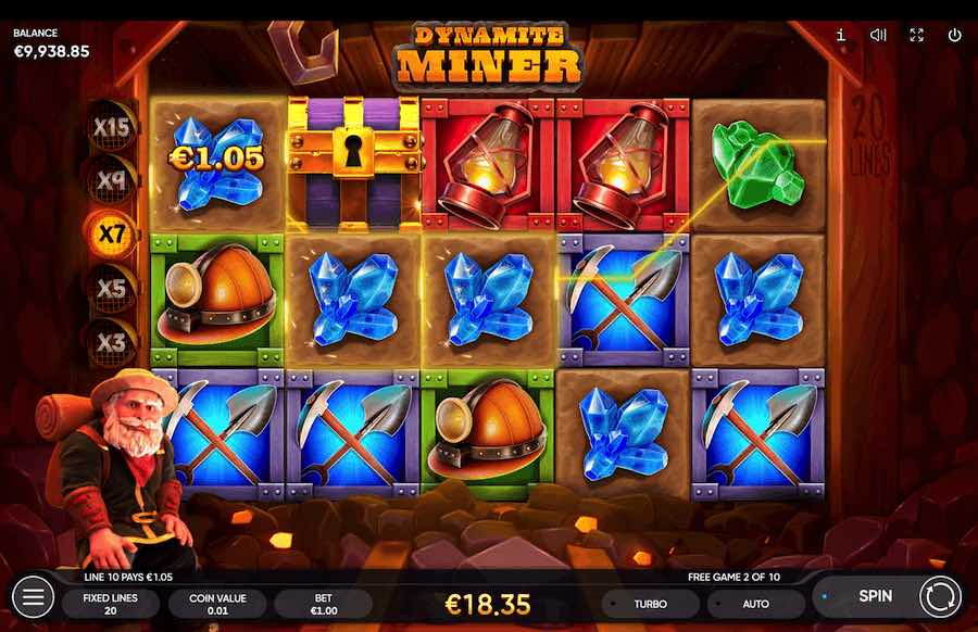 Скриншот слота Dynamite Miner от Endorphina