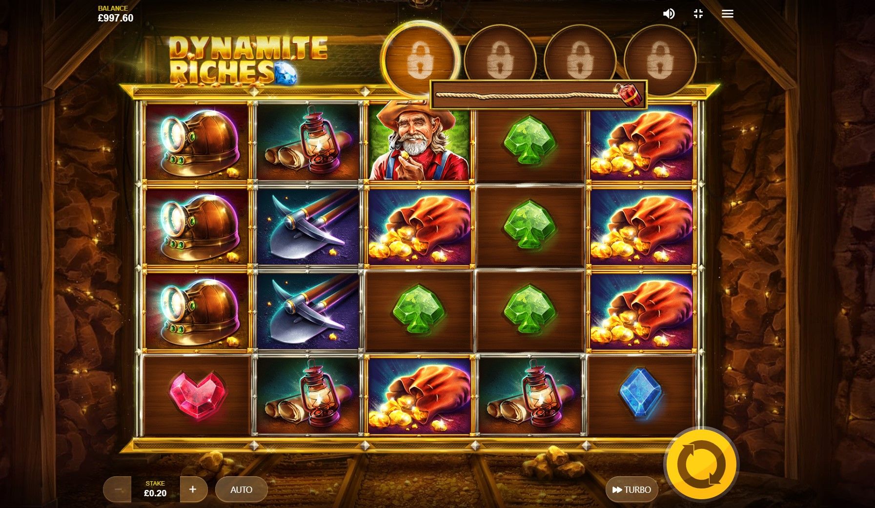 Скриншот слота Dynamite Riches от Red Tiger Gaming