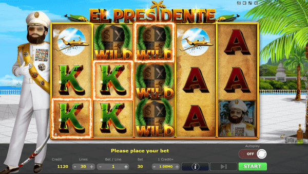 Скриншот слота El Presidente от 5MEN Gaming