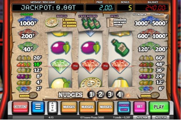 Скриншот слота El Tesoro Pirata от MGA Games