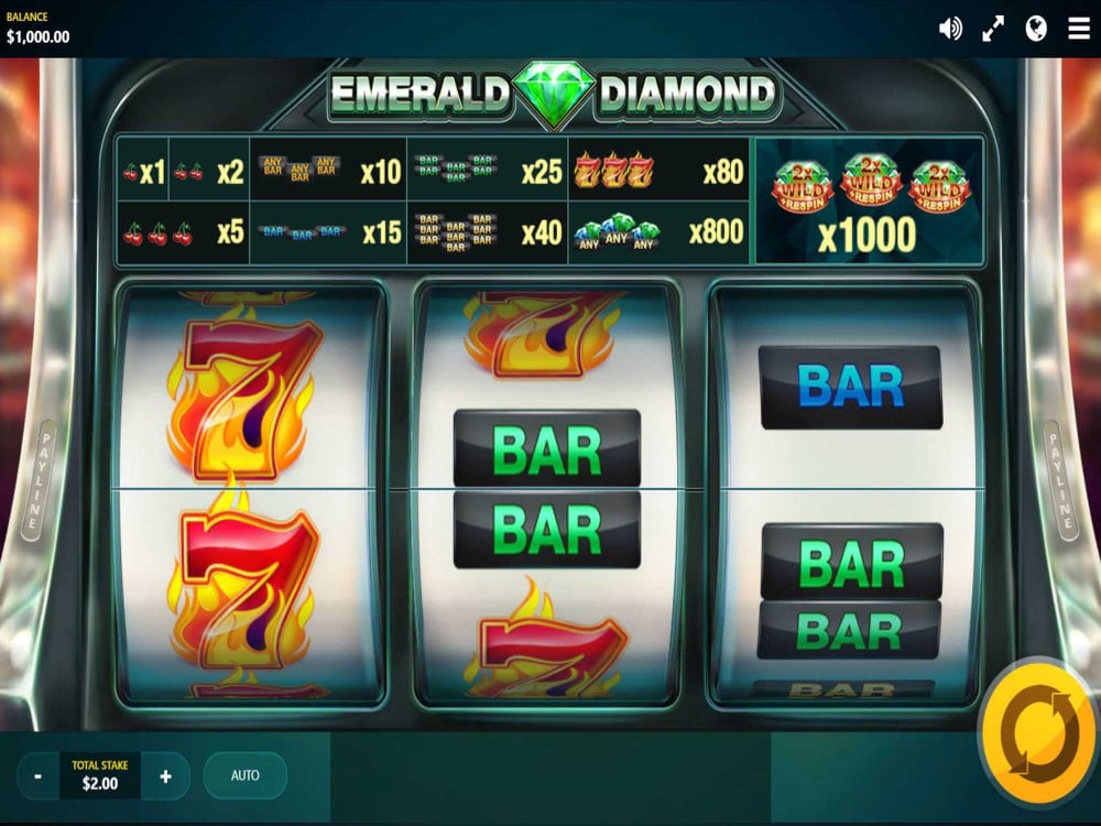 Скриншот слота Emerald Diamond от Red Tiger Gaming