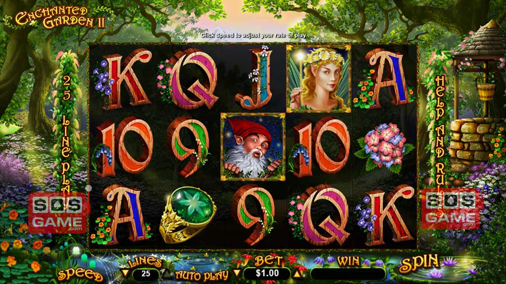 Скриншот слота Enchanted Garden II от Real Time Gaming