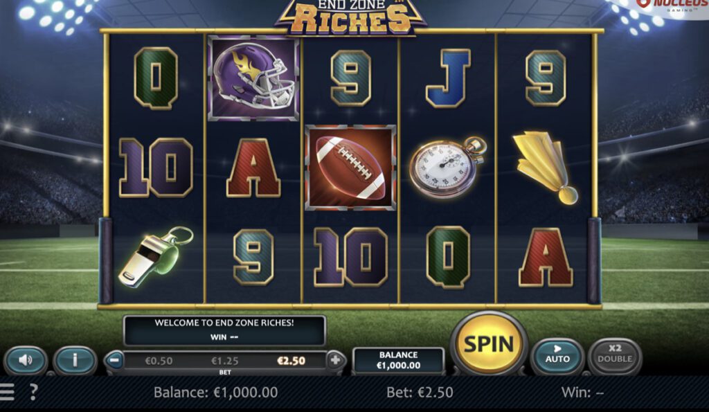 Скриншот слота End Zone Riches от Nucleus Gaming