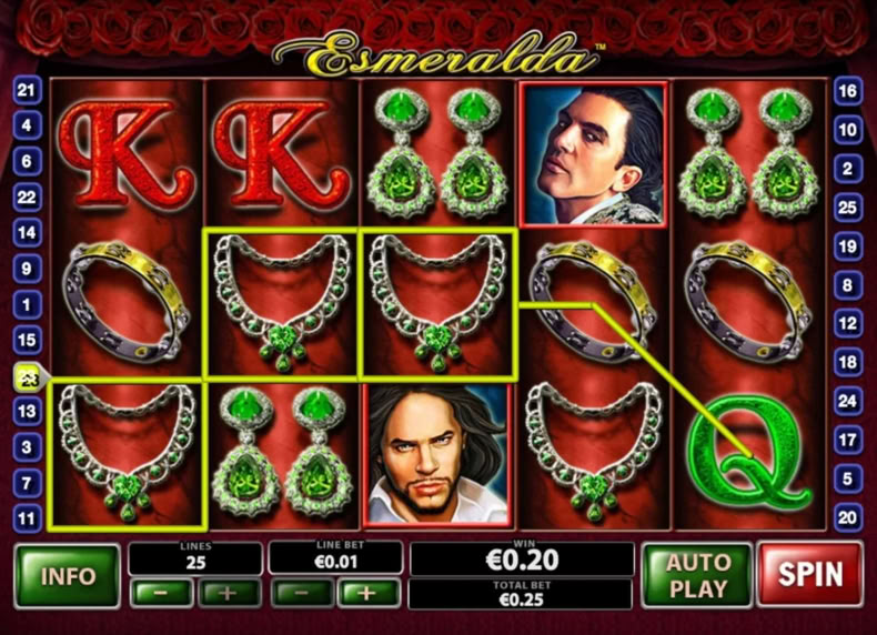 Скриншот слота Esmeralda от Playtech