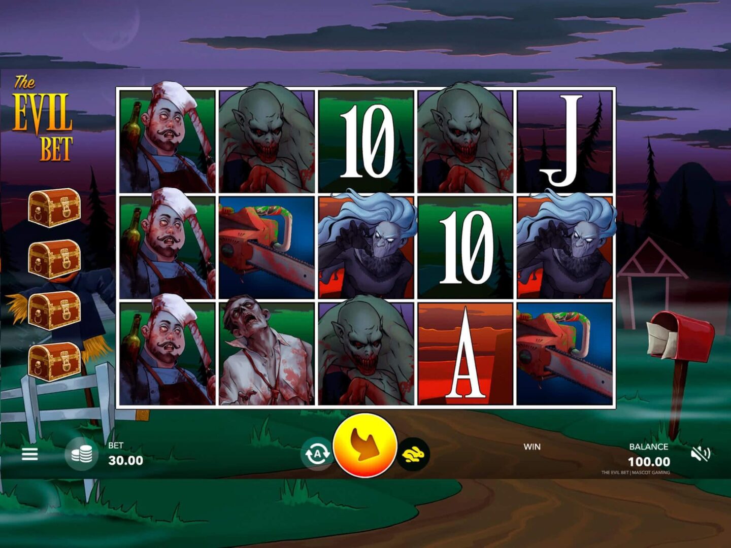 Скриншот слота Игра Evil Bet от Mascot Gaming