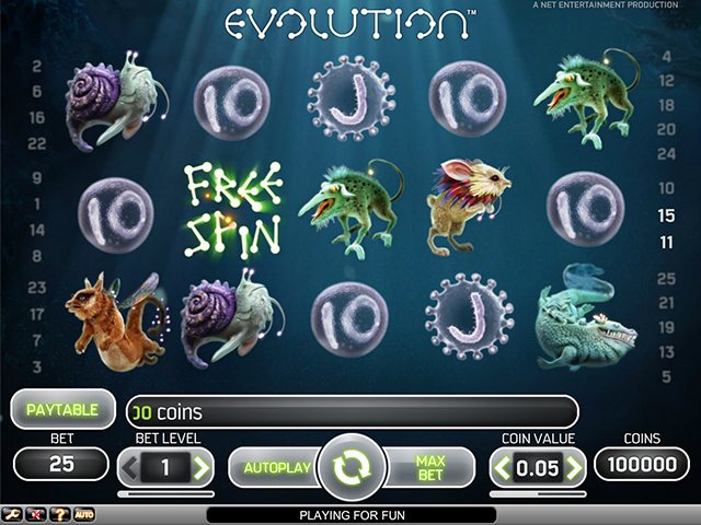 Скриншот слота Evolution от SmartSoft