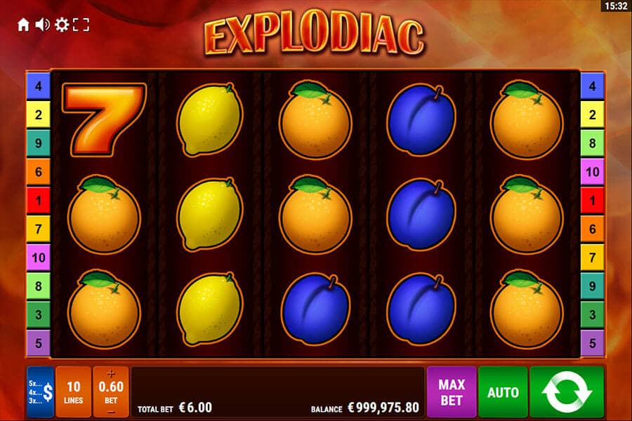 Скриншот слота Explodiac от Gamomat